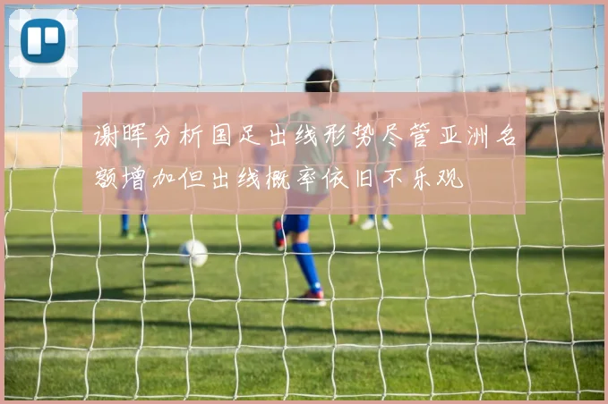 谢晖分析国足出线形势尽管亚洲名额增加但出线概率依旧不乐观
